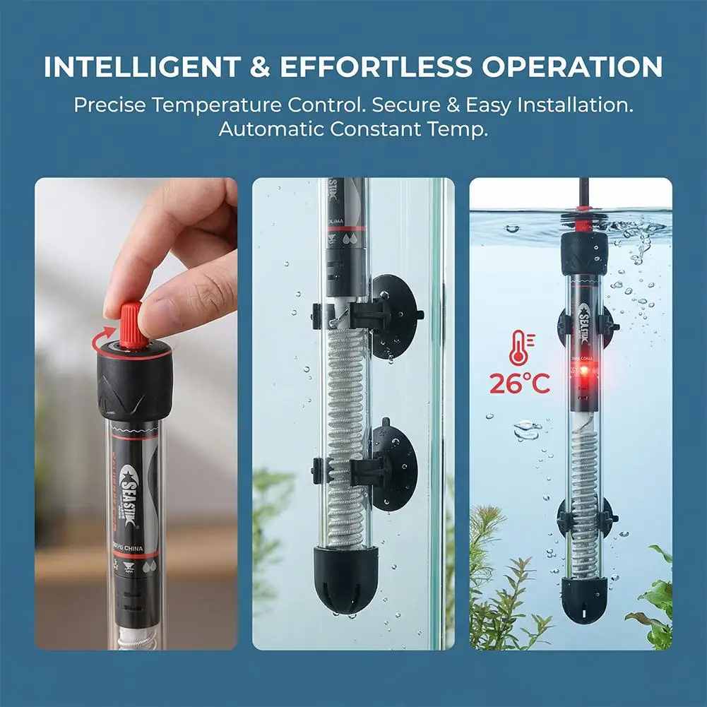 Marine Aquarium Nano - Ayarlanabilir Akvaryum Isıtıcı 25W-300W Otomatik Sabit